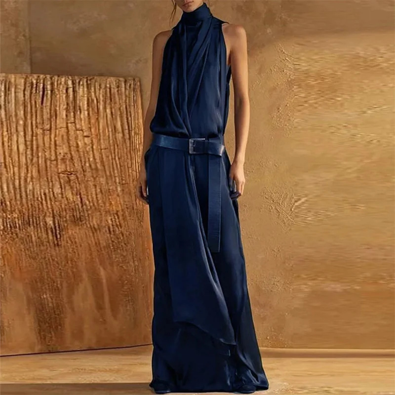 Maxi Dress Halter - فستان ماكسي أنيق برباط عنق بدون