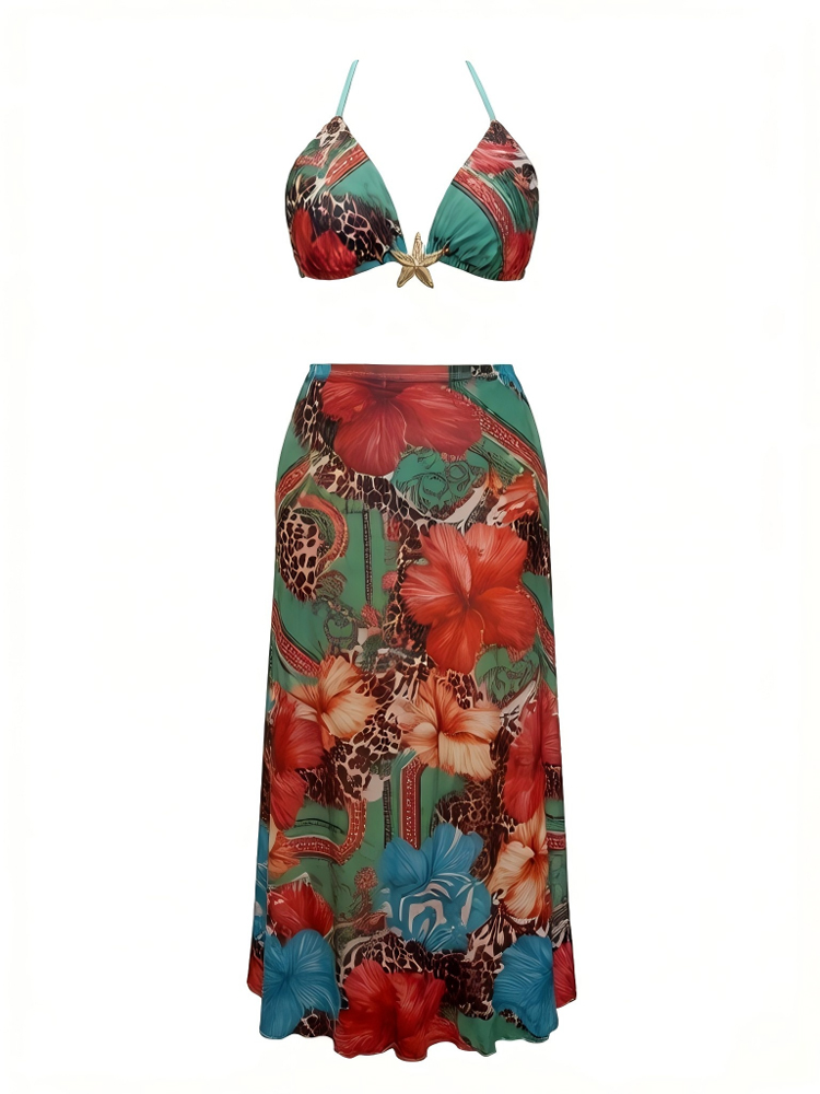فستان ماكسي صيفي بوهيمي مزين ب - مراجعة Maxi Dress Halter وسعره