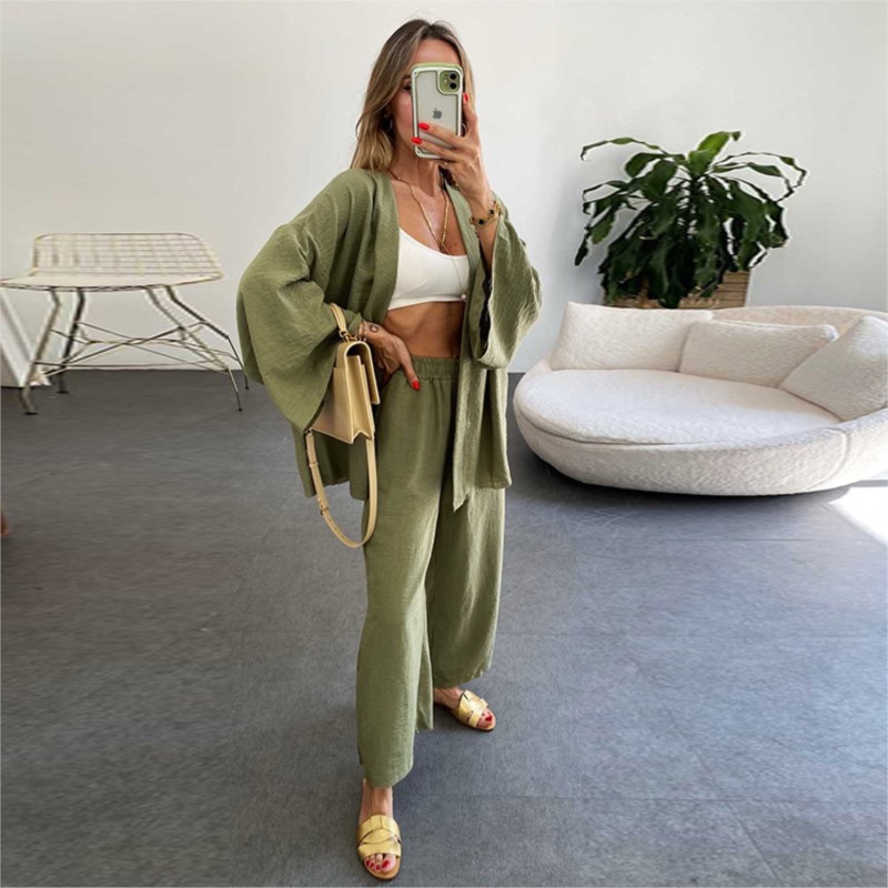 بنطلون نسائي كتان مع كم الخفاف - مراجعة Linen Pant Wide وسعره