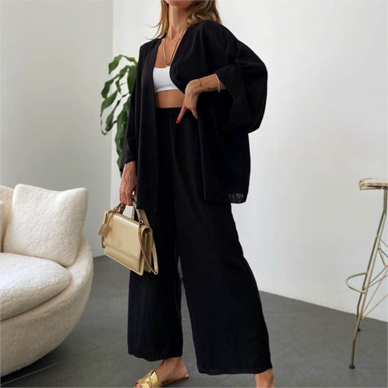 بنطلون نسائي كتان مع كم الخفاف - مراجعة Linen Pant Wide وسعره