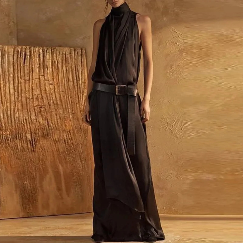 فستان ماكسي أنيق برباط عنق بدو - مراجعة Maxi Dress Halter وسعره