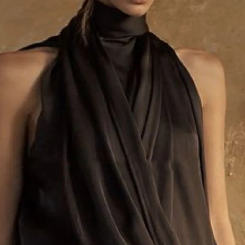 فستان ماكسي أنيق برباط عنق بدو - مراجعة Maxi Dress Halter وسعره