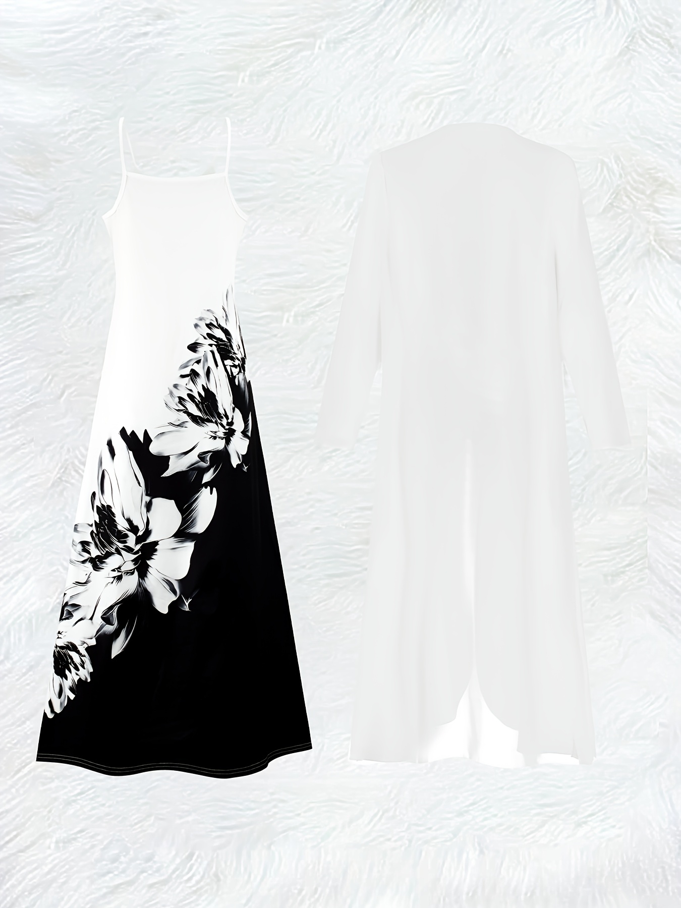 طقم فستان كاجوال بأكمام طويلة  - مراجعة Midi Skirt Floral وسعره