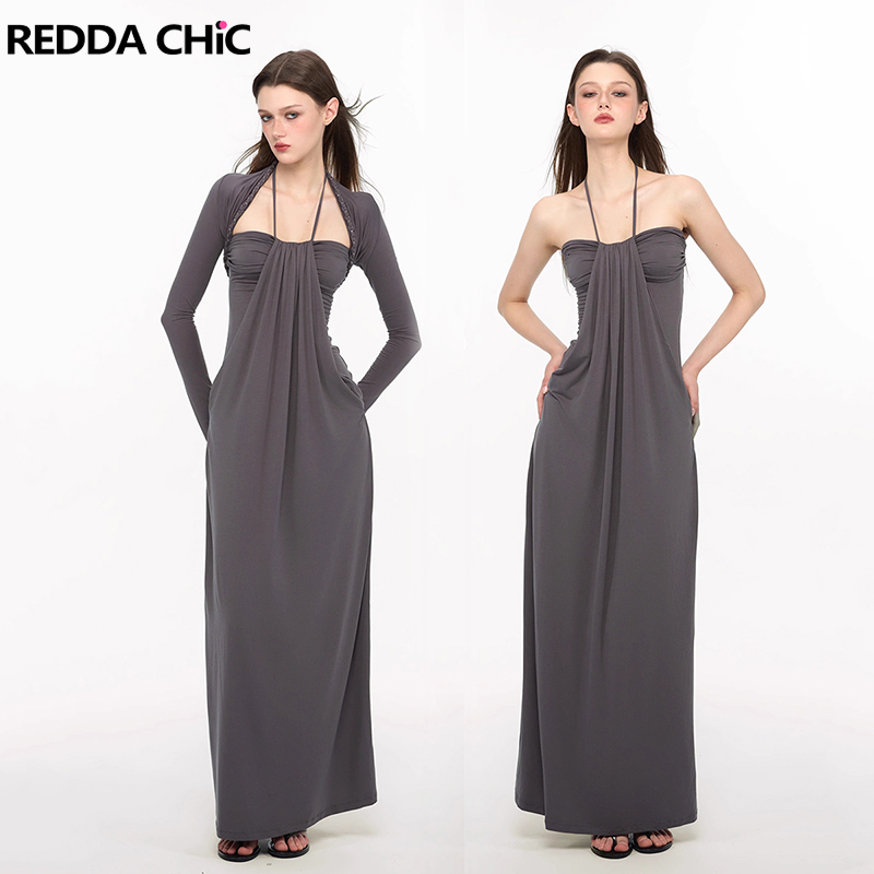 REDDACHiC أنيقة مضفر تتغاضى فس - مراجعة Maxi Dress Halter وسعره