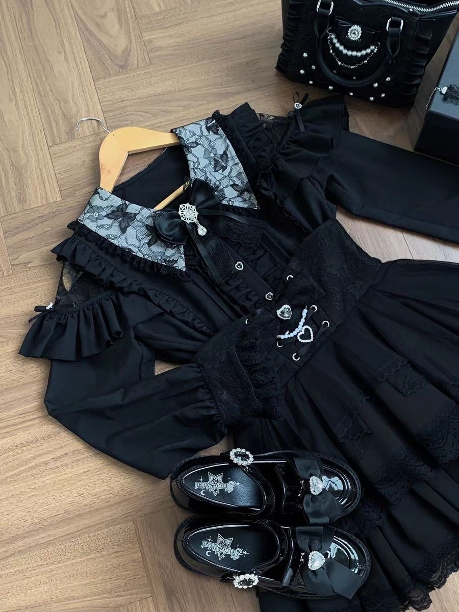 طقم تنورة هاراجوكو كاواي للنسا - مراجعة Blouse Off Shoulder وسعره