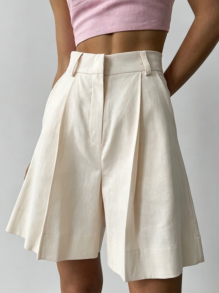 شورت كاجوال واسع الساق من الكت - مراجعة Linen Pant Wide وسعره